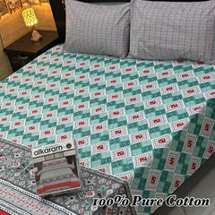 100% Pure Cotton Bedsheet 3 Piece Set AL # 125
