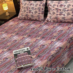 100% Pure Cotton Bedsheet 3 Piece Set AL # 126