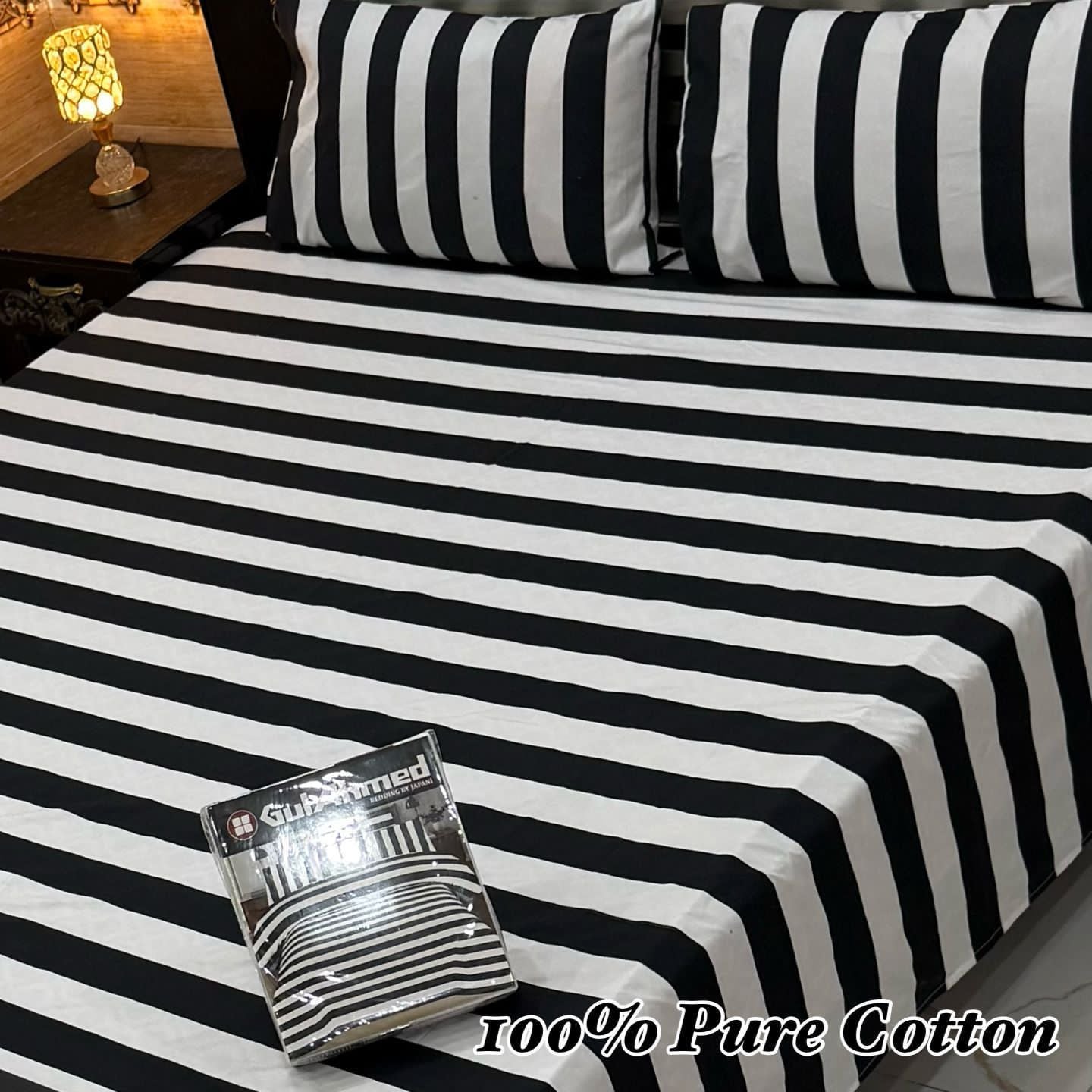 100% Pure Cotton Bedsheet 3 Piece Set AL # 140