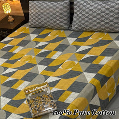 100% Pure Cotton Bedsheet 3 Piece Set AL # 141