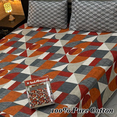 100% Pure Cotton Bedsheet 3 Piece Set AL # 142