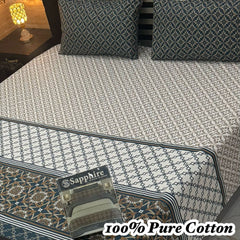 100% Pure Cotton Bedsheet 3 Piece Set AL # 144