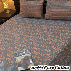 100% Pure Cotton Bedsheet 3 Piece Set AL # 147