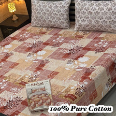 100% Pure Cotton Bedsheet 3 Piece Set AL # 104