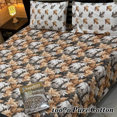 100% Pure Cotton Bedsheet 3 Piece Set AL # 152