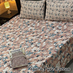 100% Pure Cotton Bedsheet 3 Piece Set AL # 107