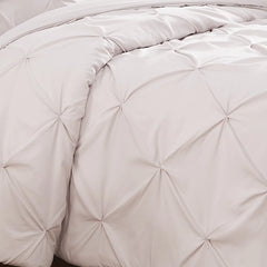 Luxury Cotton Satin Pintuck Duvet Cover Set - Off White - Aura Living