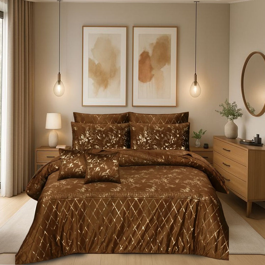 8 Pcs Greek Border Velvet Duvet Cover Sets