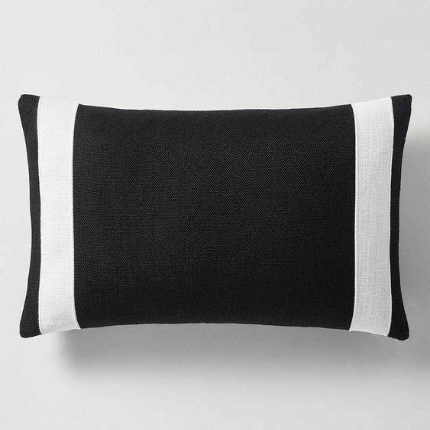 JASEN Black With White Strip Decorative Jute Cushion Cover - Aura Living