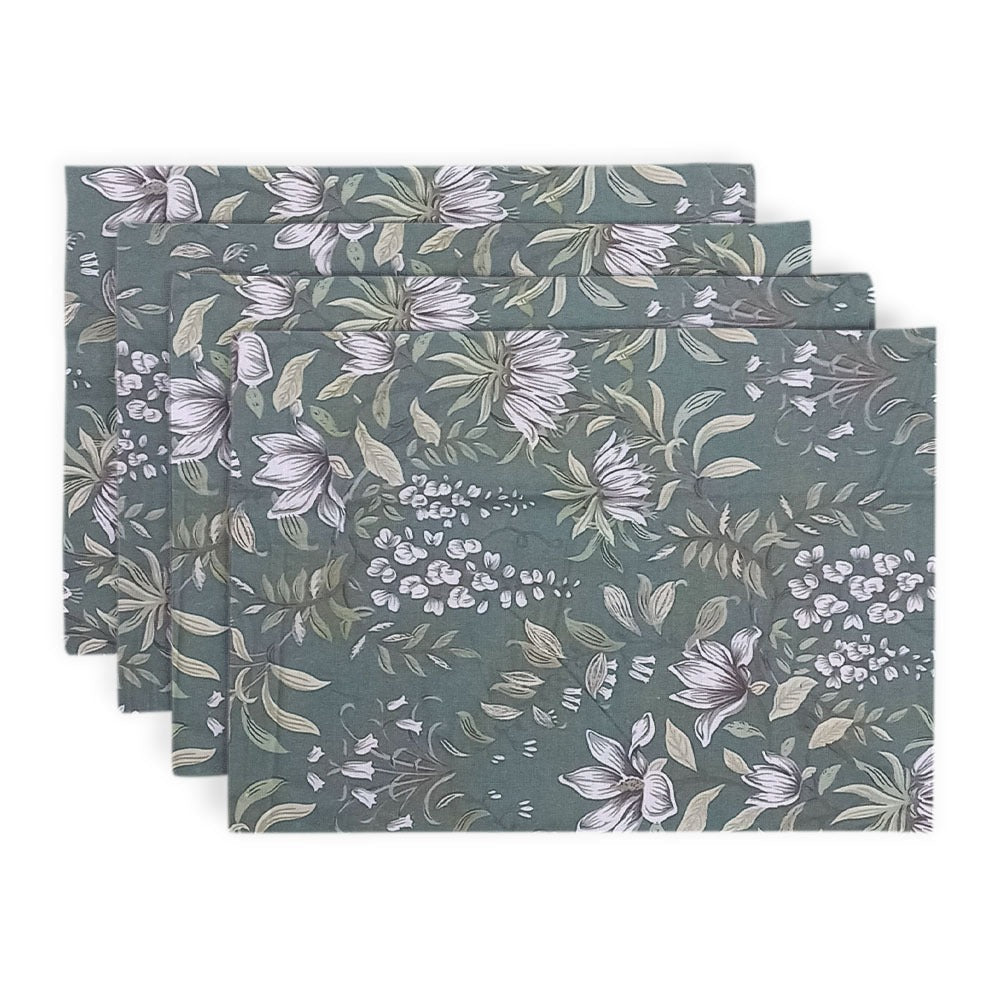 Printed CottonRe Revrsable Dinning Set - Victoria Sage