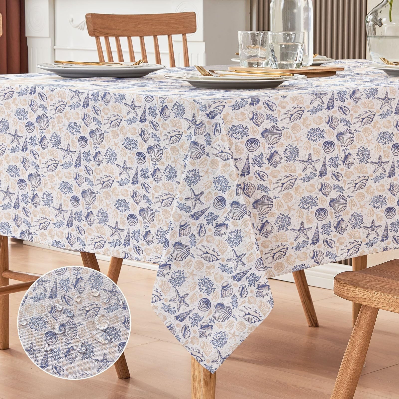 Waterproof Cotton Dinning Set - Sea Life - Aura Living