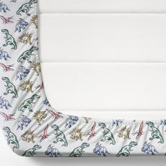 The Dino Printed Kids Fitted Sheet set
