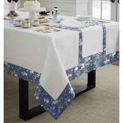 Cotton Tablecloth With Printed Bordered -