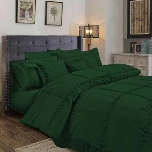 Square Pleated Cotton Quilt Cover Sets