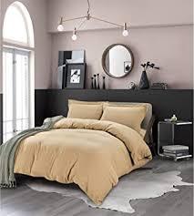 Plain Dyed Luxury Duvet Set Beige - Aura living