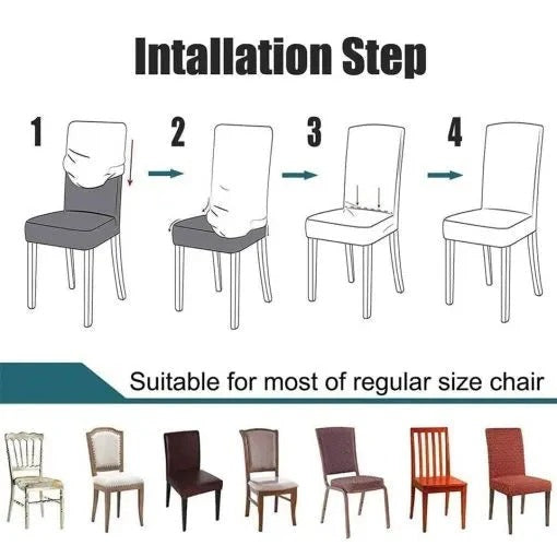 Fitted Style Cotton Jersey Chair Cover - Grey