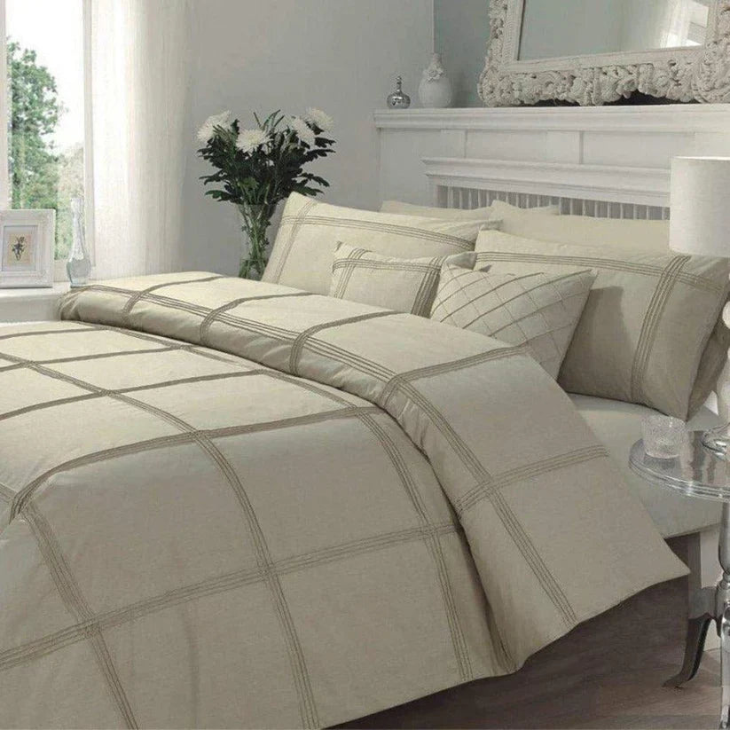 Square Pleated Cotton Quilt Cover Sets