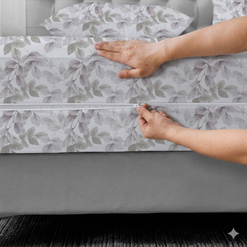 Printed Zipper Mattress Cover -