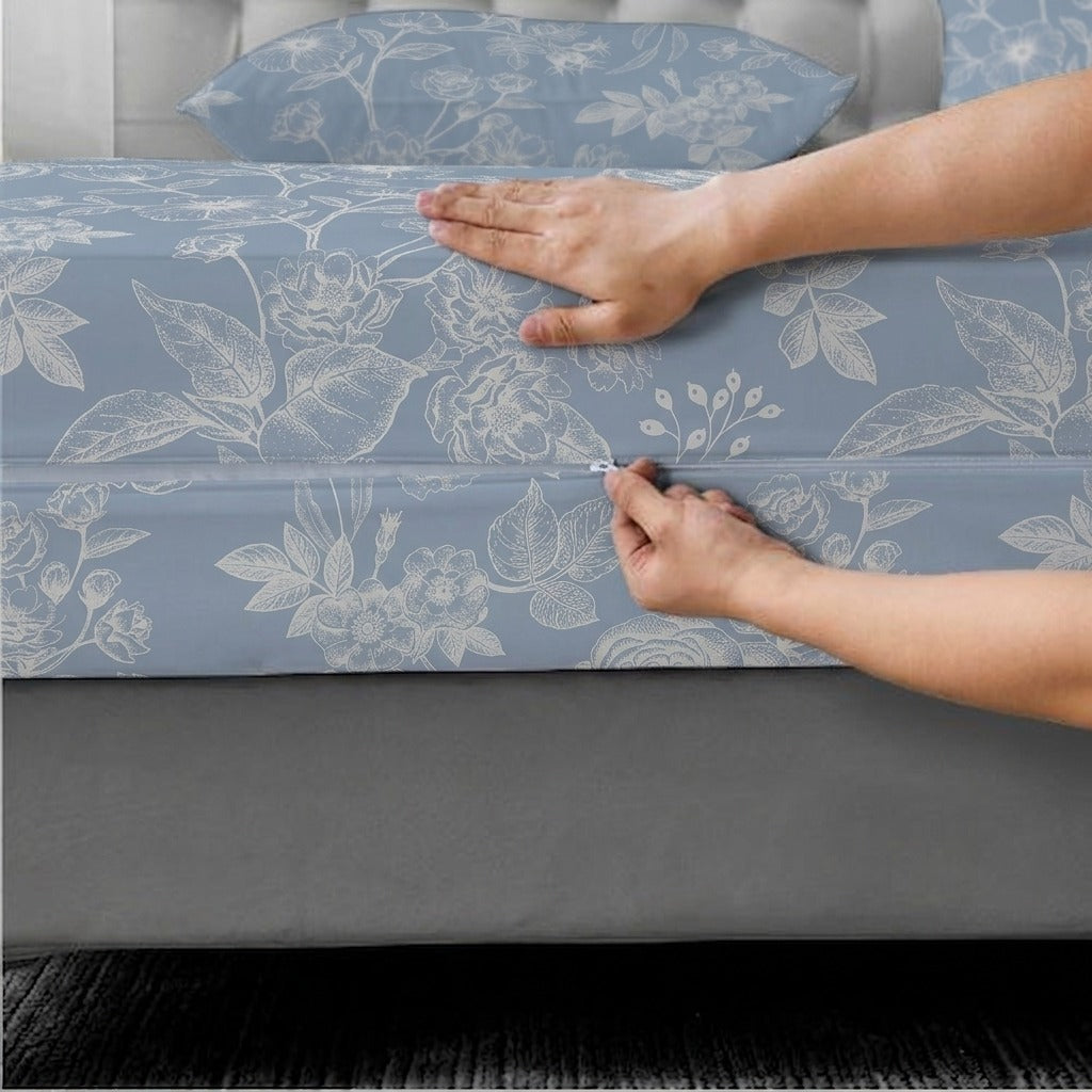 Printed Zipper Mattress Cover -