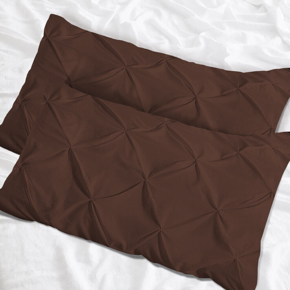 Luxury Cotton Pintuck Pillowcases Pack of 2 - Aura living