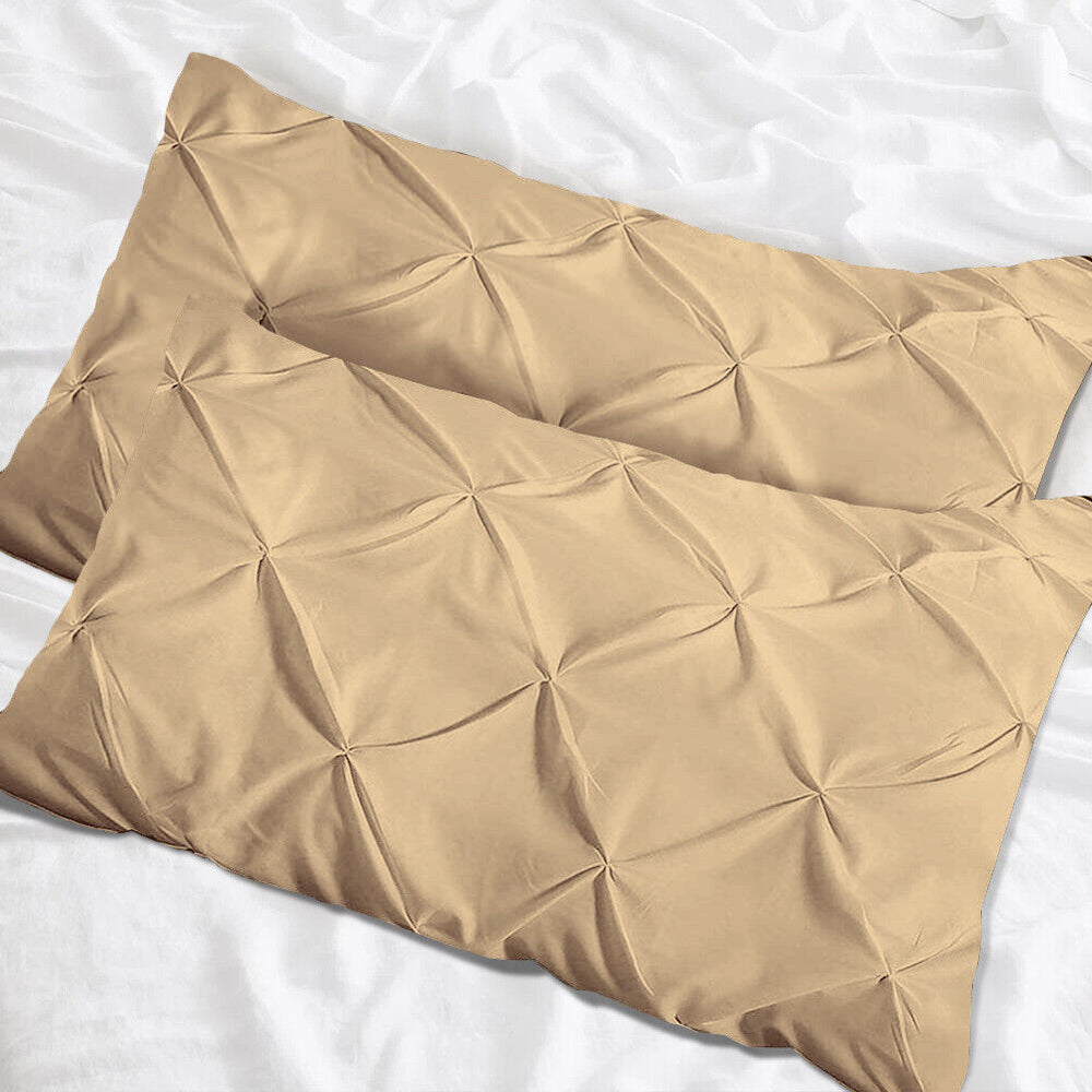 Luxury Cotton Pintuck Pillowcases Pack of 2 - Aura living