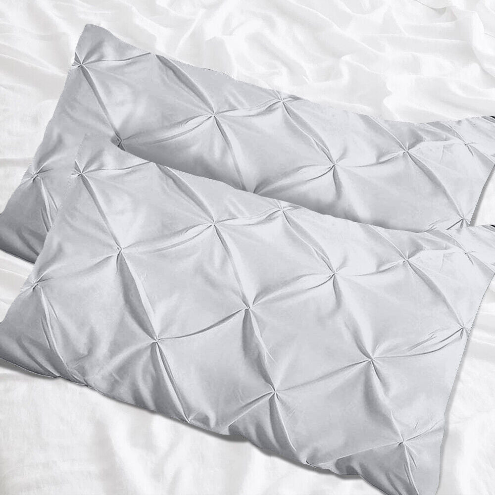 Luxury Cotton Pintuck Pillowcases Pack of 2 - Aura living