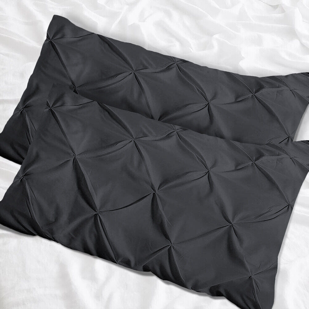Luxury Cotton Pintuck Pillowcases Pack of 2 - Aura living