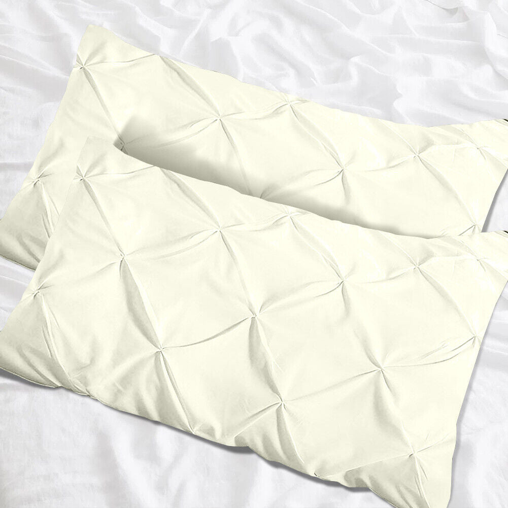 Luxury Cotton Pintuck Pillowcases Pack of 2 - Aura living