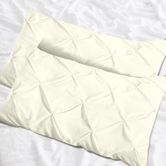 Luxury Cotton Pintuck Pillowcases Pack of 2 - Aura living