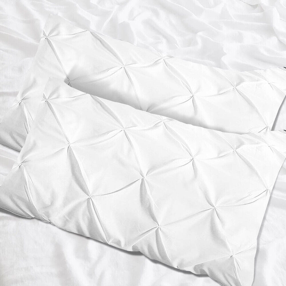 Luxury Cotton Pintuck Pillowcases Pack of 2 - Aura living