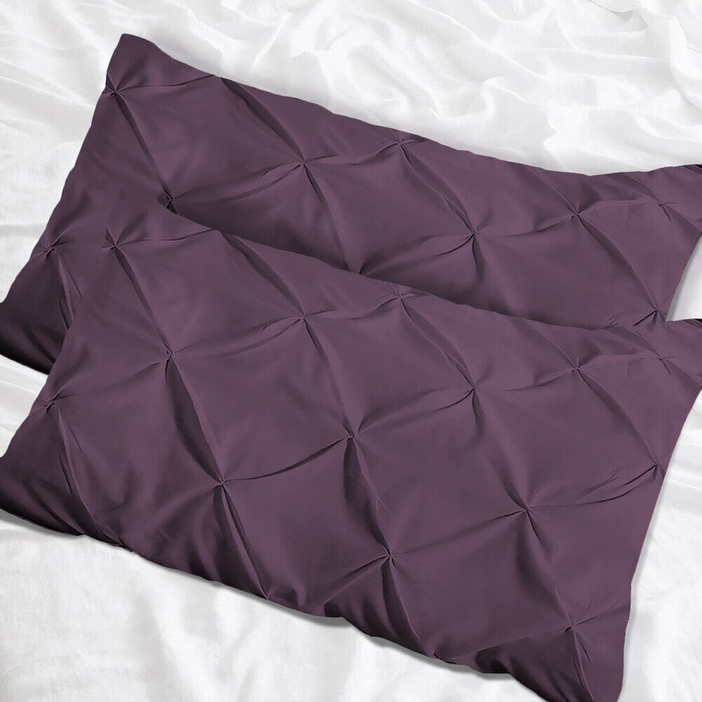 Luxury Cotton Pintuck Pillowcases Pack of 2 - Aura living