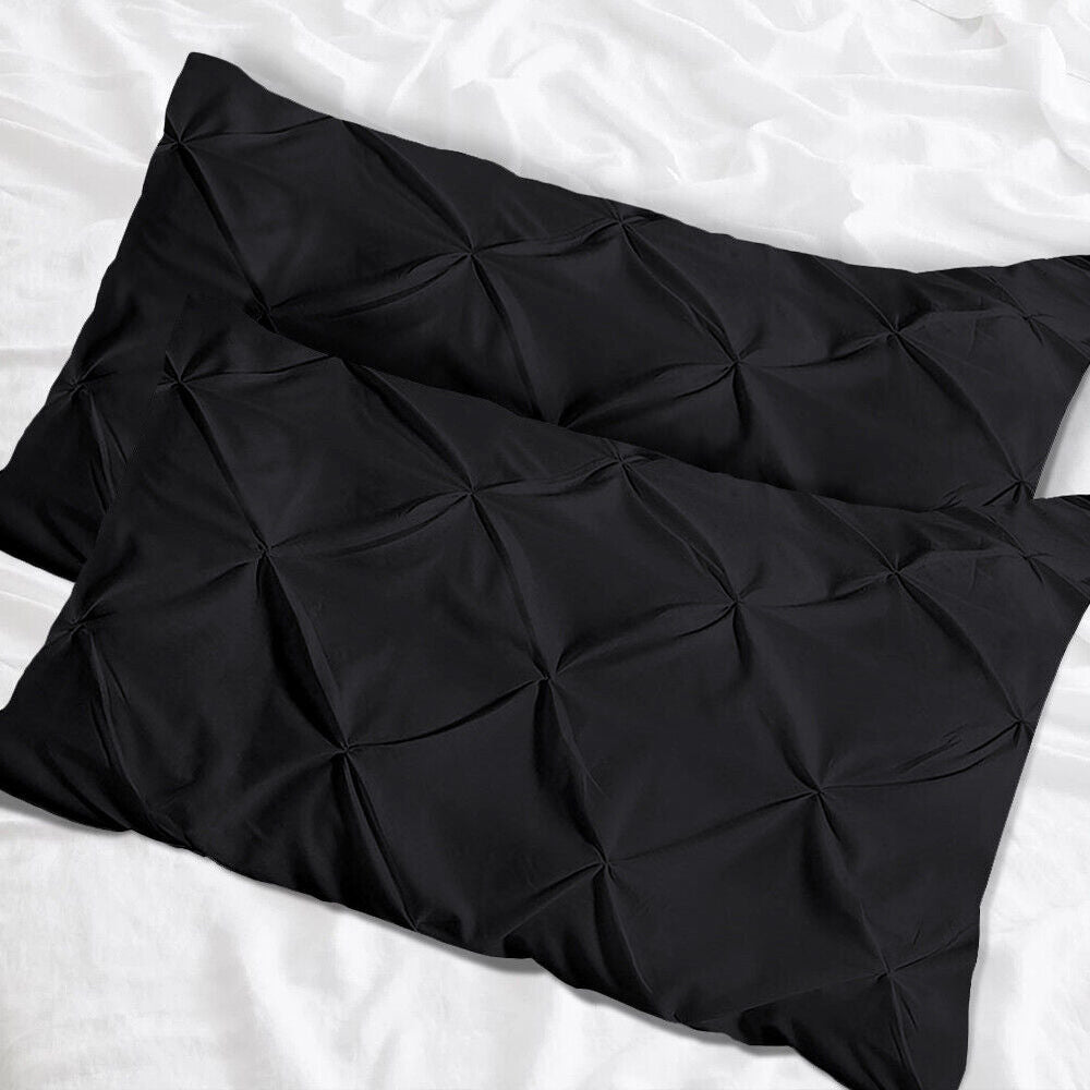 Luxury Cotton Pintuck Pillowcases Pack of 2 - Aura living
