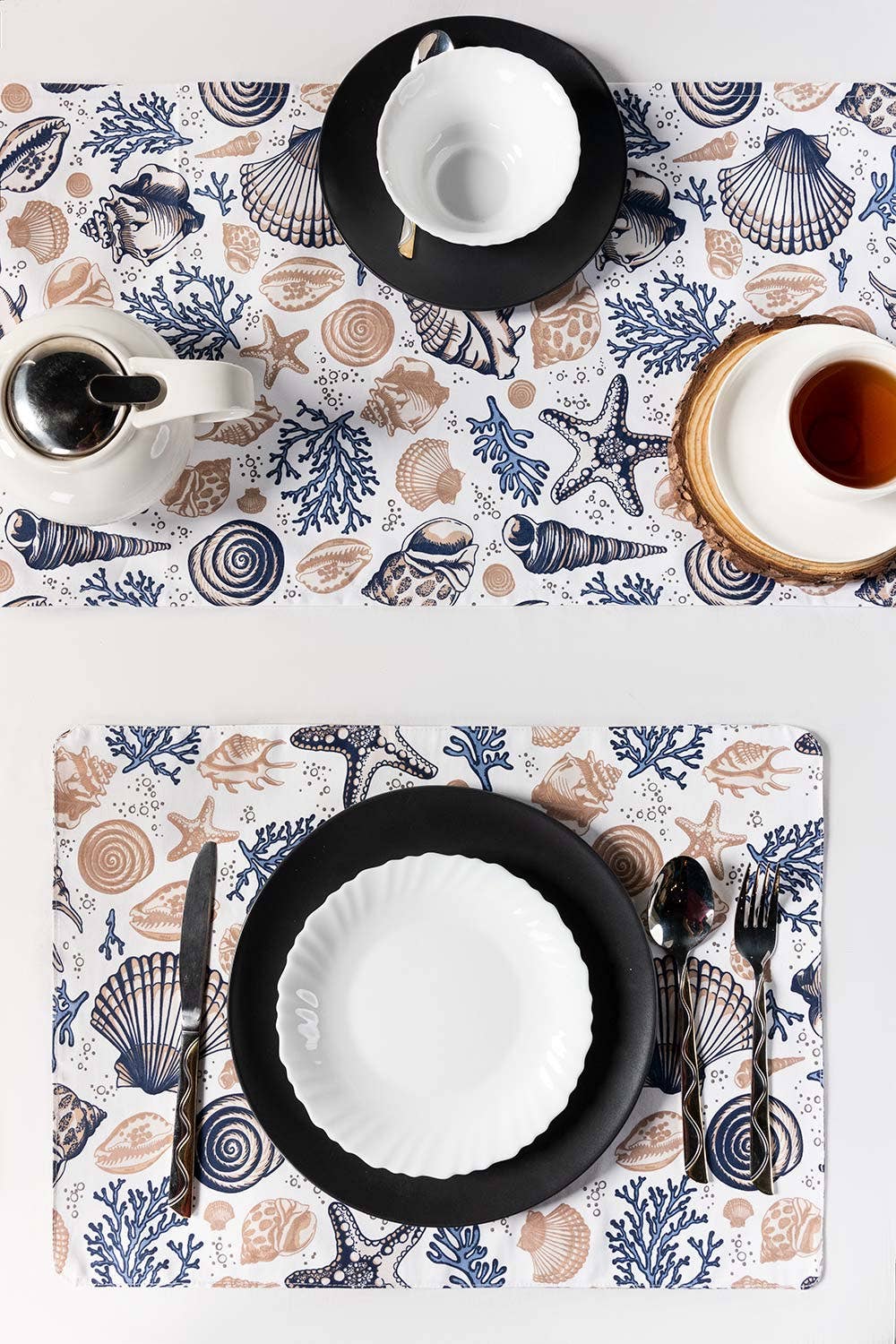Waterproof Cotton Dinning Set - Sea Life - Aura Living